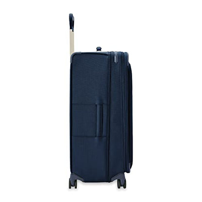 Briggs & Riley Baseline Extra Large Expandable Softside Spinner, Navy - color: Navy, size: 31" Checked