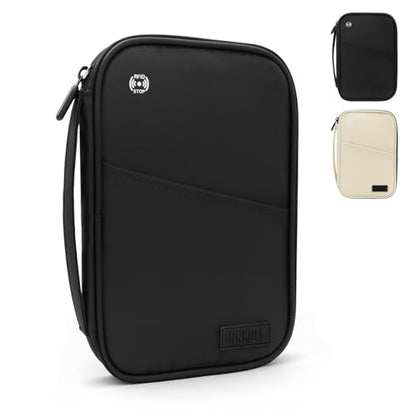 Passport Holder Travel Wallet, Black - color: Black