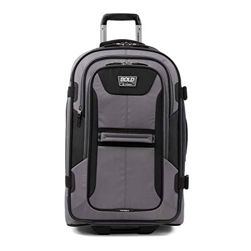 Travelpro Bold Softside Checked Rollaboard, Grey/Black, 25-Inch - color: Grey/Black, size: Checked-Medium 25-Inch