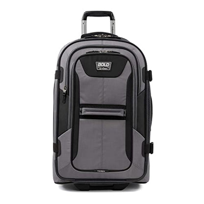 Travelpro Bold Softside Checked Rollaboard, Grey/Black, 25-Inch - color: Grey/Black, size: Checked-Medium 25-Inch
