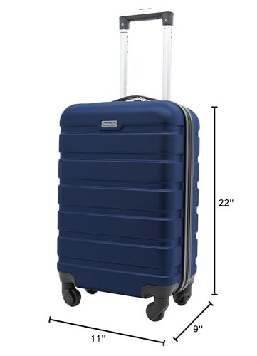Travelers Club Harper Luggage, Blue, 22-Inch Carry-On - color: Blue, size: 22-Inch