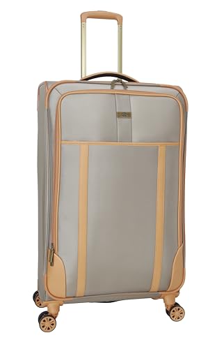 Dockers Seahorse Softside Expandable 8-Wheel Spinner Travel Checked Luggage, 28-Inch, New British Khaki - color: New British Khaki, size: 28-Inch Checked