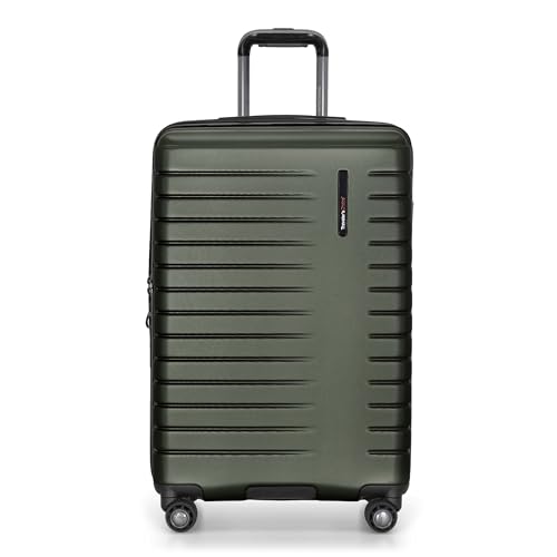 Traveler's Choice Archer Polycarbonate Expandable Luggage with Spinner Wheels, Green, Checked 26-Inch - color: Green, size: 1-Piece (Checked 26-Inch)