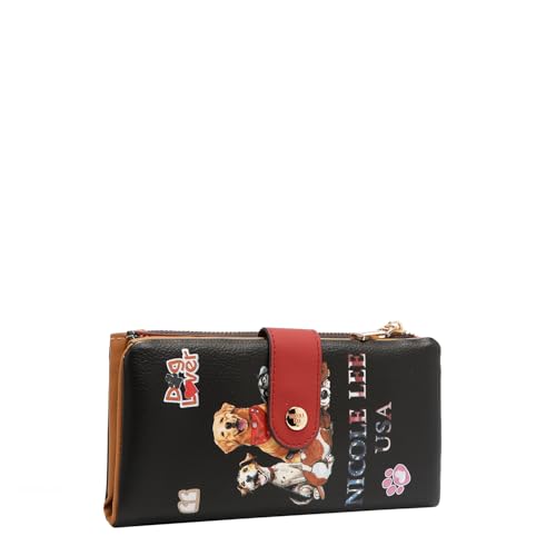 Nicole Lee Amanda 2 Piece Bifold Wallet, Vegan Leather, RFID Blocking Technology, Multiple Card Slots, (BEST SMILE) - color: BEST SMILE