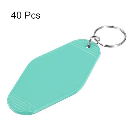 uxcell Hotel Keychains Blank Plastic - color: Light Blue