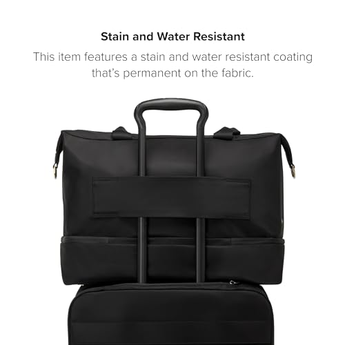 TUMI Womens Contine Weekender - color: Black & Gold Hardware