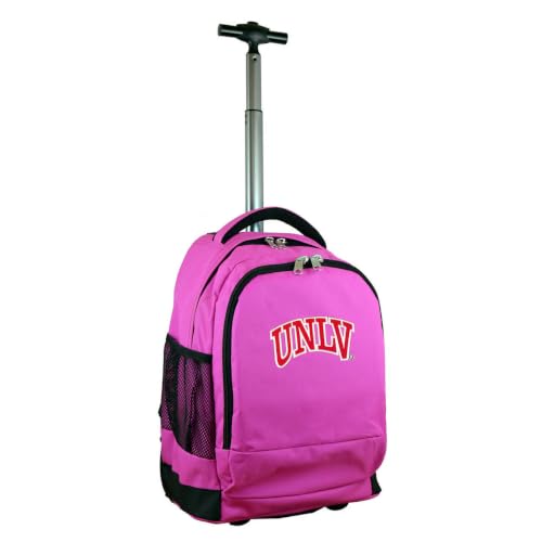 Denco UNLV Rebels Expedition Wheeled Laptop Backpack with Telescoping Handle for Travel, Work & Everyday Adventures