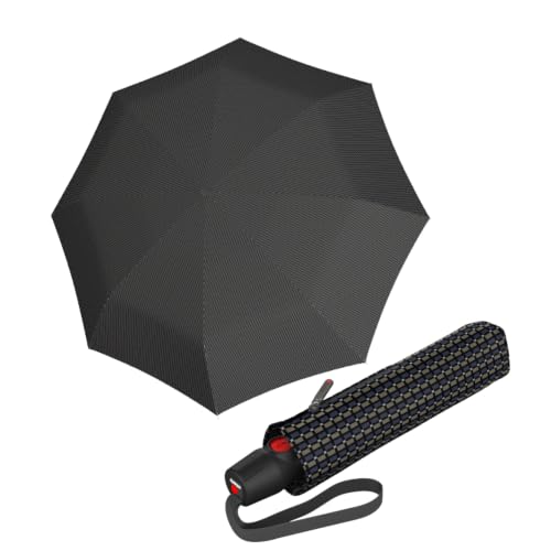 Knirps T.200 Automatic Travel Umbrella for Rain, Chain Black - color: Chain Black