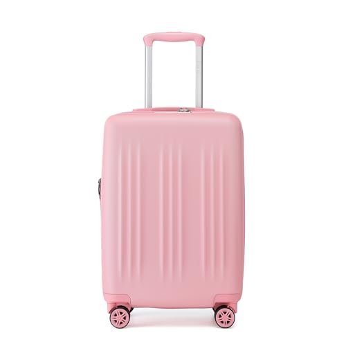 Kono Carry On Luggage 22x14x9 Airline Approved 20 Inch Expandable, Pink - color: Pink, size: 20"