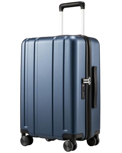 LUGGEX Airline Approved Carry On Suitcase, Blue, 20" - color: Blue, size: Carry-On 20-Inch