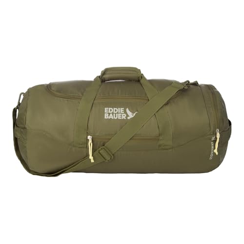 Eddie Bauer Stowaway Packable Duffel Bag | Travel | Foldable | Lightweight | Durable | Ripstop Polyester, 45L, Irish Moss - color: Irish Green