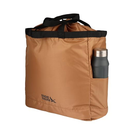 Eddie Bauer Stowaway Packable Tote Bag - color: Tobacco