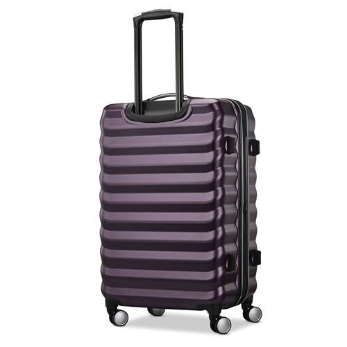 Samsonite Hard-Sided 20 & 24 Inch 2-Piece Lightweight Checked Large Expandable Element Suitcase Set: Durable, 360° Spinner Wheels, Adjustable Telescopic Handle, TSA-Approved Lock - Dusk Purple - color: Dusk Purple, size: 2-Piece Set (20"/24")