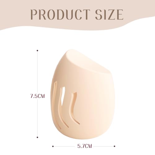 Silicone Makeup Sponge Holder,Fit All Sponges,Double-Sided Breathable(Beige - color: Beige*1