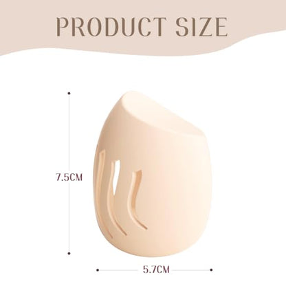 Silicone Makeup Sponge Holder,Fit All Sponges,Double-Sided Breathable(Beige - color: Beige*1