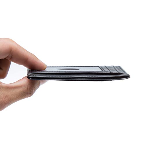 Swanky Badger Slim Front Pocket Wallets - color: Black Message