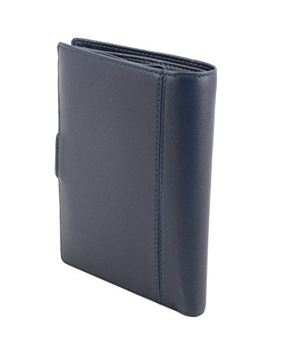 Genuine Sheep Leather Smart Family Size Passport Travel Wallet/Holder - (Blue) - color: Blue