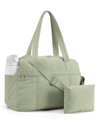 LIGHT FLIGHT Personal Item Travel Bag, Gym Bag for Women, Weekender Duffel - color: Forest Green