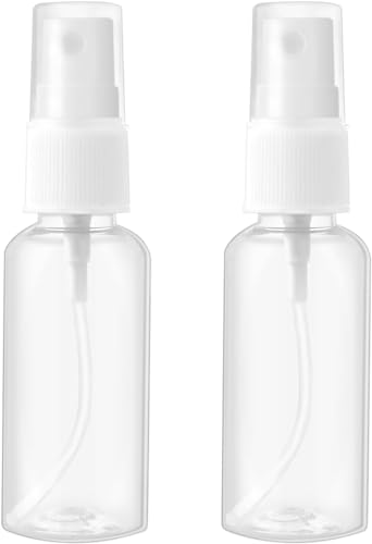 GANPUB 2 Pcs Spray Bottles Clear Plastic Spray Bottles Small Spray Travel Size Fine Mist Perfume Bottle Refillable Mini Empty Spray Bottle for Perfume Hair Travel Refillable Containers（1oz/30ml ）