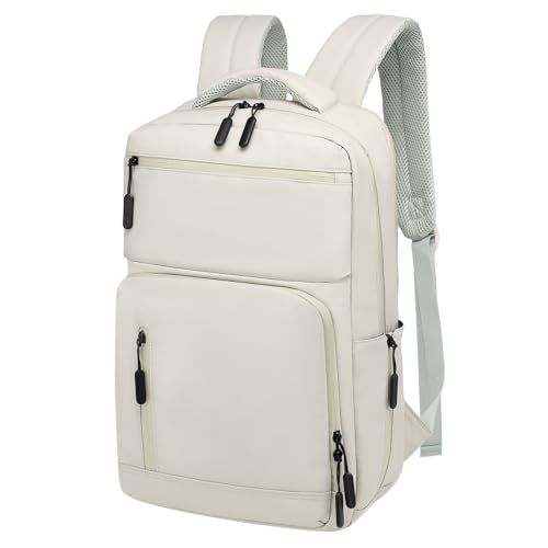 20L 15.6 Inch Laptop Backpack Anti Theft Flight Approved Beige - color: Beige