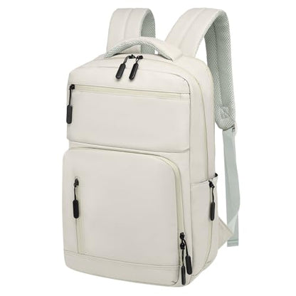 20L 15.6 Inch Laptop Backpack Anti Theft Flight Approved Beige - color: Beige