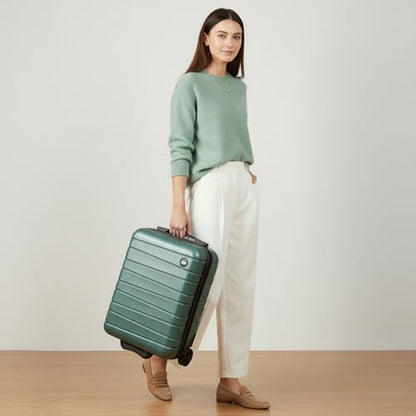 16" Carry-On Suitcase,2 Wheels,Hardshell Suitcase,NO LOCK - color: Green, size: Carry on - 16 Inch