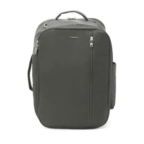 Securtex® Classic Anti-Theft Convertible Travel Backpack - 11x17” Carry-On, Fits 16” Laptop, Locking Zippers, Expandable - color: Charcoal