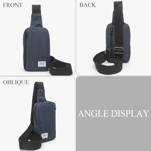 JEMINAL Shoulder Crossbody Bag Hiking Backpack Travel Bag Men Women Sling Backpack Multifunctional - color: Blue