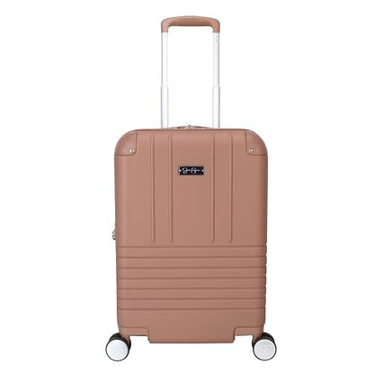 Jessica Simpson Countryside 2-Piece Set (21" & 30") Expandable 8-Wheel Spinner Large Checked Luggage Suitcase, Mocha Mousse - color: Mocha Mousse, size: 2-Piece Set
