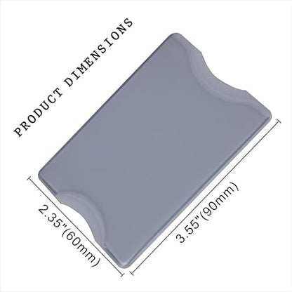5 Pack RFID Blocking Sleeve Durable Transparent Plastic Credit Card Sleeves Protector Identity Theft Protection Secure Clear Card Holders (White) - color: White-5 Pcs