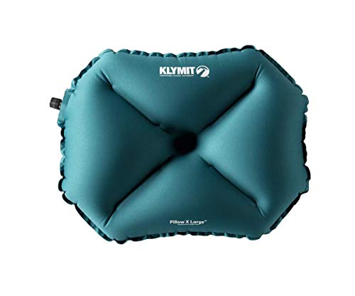 Klymit Pillow X Travel Pillow, Lightweight Inflatable Hybrid Airplane, Backpacking, Hammock, and Camping Pillow - color: Teal, style: Pillow