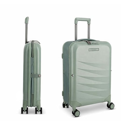 ROLLINK Foldable Mono Carry-On Suitcase 21” – Foldable Hardshell Luggage, Double Spinner Wheels, TSA Lock, Lightweight & Durable Travel Case – Scratch, Water & Impact Resistant (Hedge Green) - color: Hedge Green, size: Carry-On