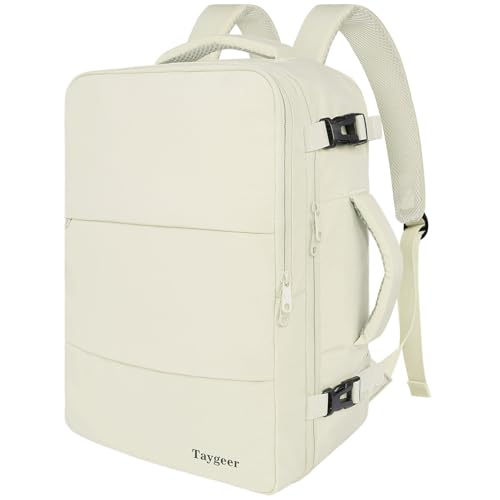 Taygeer Large Travel Backpack, 17 inch Laptop Backpack for Women - color: Creambeige, size: X-Large
