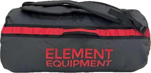 Element Equipment Trailhead Duffel Bag Shoulder Straps Waterproof Black/Red Large - color: Black/Red, size: Large 85 Liters