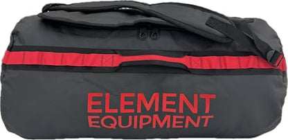 Element Equipment Trailhead Duffel Bag Shoulder Straps Waterproof Black/Red Large - color: Black/Red, size: Large 85 Liters
