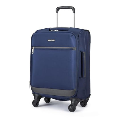 Amazon Basics Softside 수하물, 네이비 블루, 미디엄 기내용 - color: 네이비 블루, size: 18”, style: 미디엄 기내용