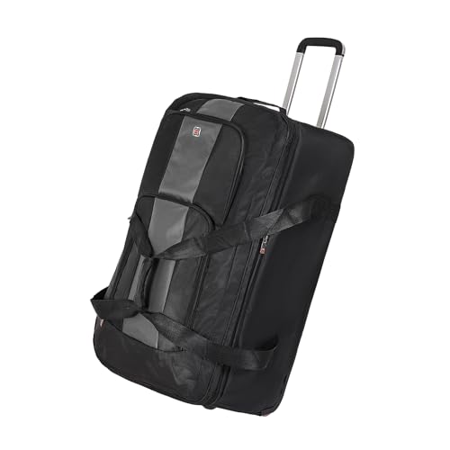 32-inch Rolling Duffle Bag with Wheels and Handle - color: Grey, size: 32"