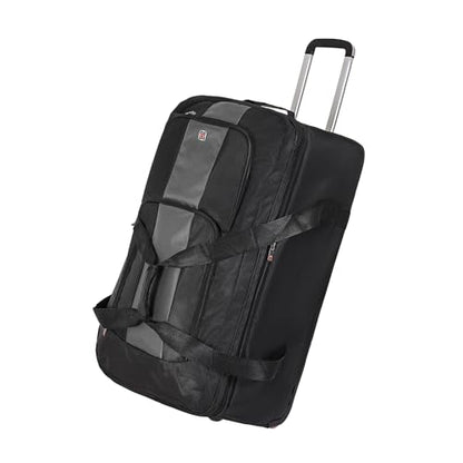 32-inch Rolling Duffle Bag with Wheels and Handle - color: Grey, size: 32"
