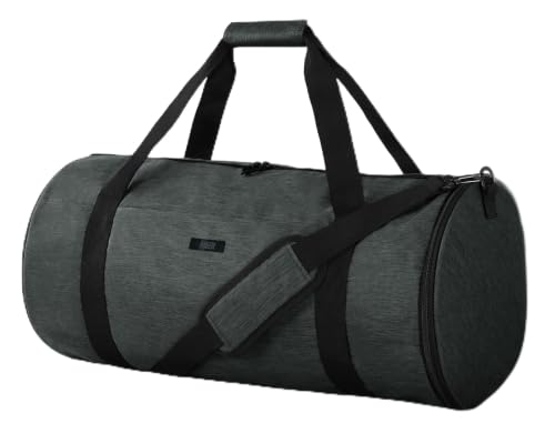 MIER Medium Gym Duffle Bag with Shoe Compartment & Wet Pocket, 35L, Gray - color: dark grey, size: 35L