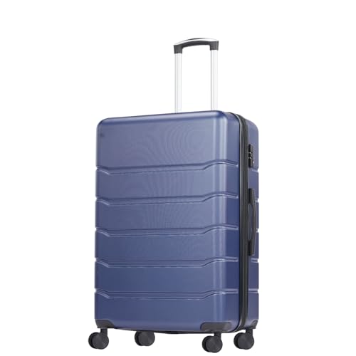OLIXIS 24 Inch Carry-On Suitcase, Hardside Rolling Luggage, Blue - color: Blue, size: 24 IN
