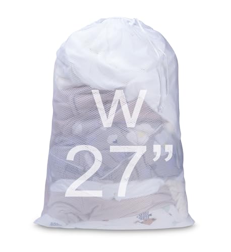 Meowoo 1Pcs Large Mesh Laundry Bag, 27×36inch - color: White-1pcs, size: 27x36 inch