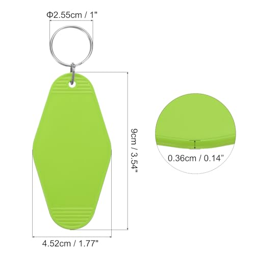 uxcell Hotel Keychains Blank Plastic - color: Fruit Green