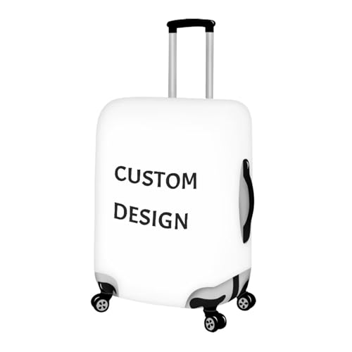 BIGCARJOB Custom Design Elastic Luggage Cover Personality Suitcase Cover for 26-28inch - color: 1 Customize, size: L(26"-28"cover)