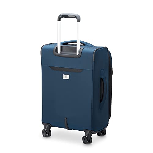 DELSEY PARIS Sky Max 2.0 Softside Expandable Luggage with Spinner Wheels, Blue, Carry-on 21 Inch - color: Blue, size: Carry-on, 21 Inch