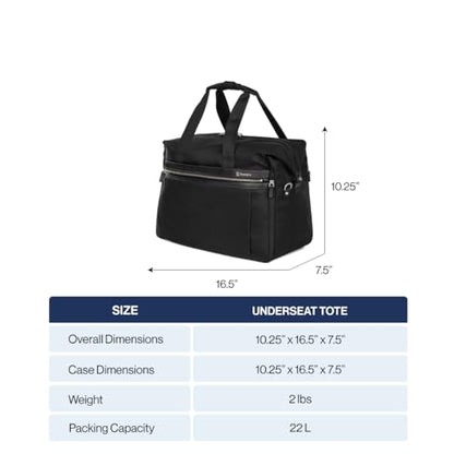 Travelpro Platinum Elite Carry on Soft Travel Underseat Tote Bag, Weekender, Overnight, Men and Women,16.5 Inch - color: True Navy Blue