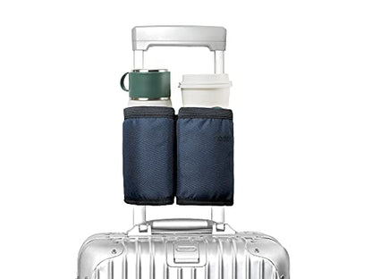 riemot Luggage Travel Cup Holder Free Hand Suitcase Drink Carrier Navy Blue - color: 4. Hook & Loop: Navy