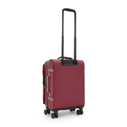 Kipling Women's Spontaneous Small Softside Spinner Wheel Luggage, Integrated TSA Accepted Lock - color: Lounge Wine