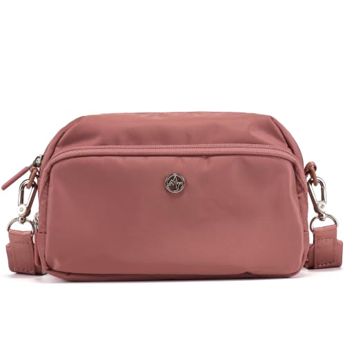 Pander Crossbody Sling Bag – Everyday Purse with Adjustable Strap, Perfect for Travel, Errands, and Daily Use - color: Mauve Pink