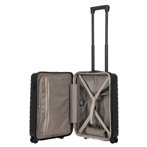 Bric's B|Y Ulisse Set of 2 Luggages with Spinner Wheels – Carry-On Airline Approved and Checked Expandable Lightweighted Hard Shell Suitcases, TSA Combination Lock - 21 Inch & 30 Inch, Black - color: Black, size: 2-Pieces (Carry-on & Checked-large)