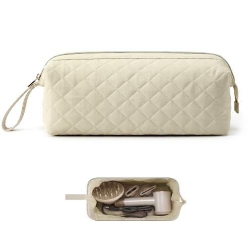 Stratalife Quilted Hair Tools Travel Bag with Polishing Cloth, Khaki - color: Khaki